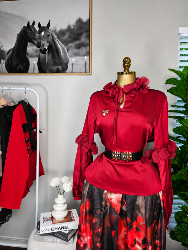 Crimson Bloom Luxe Ensemble