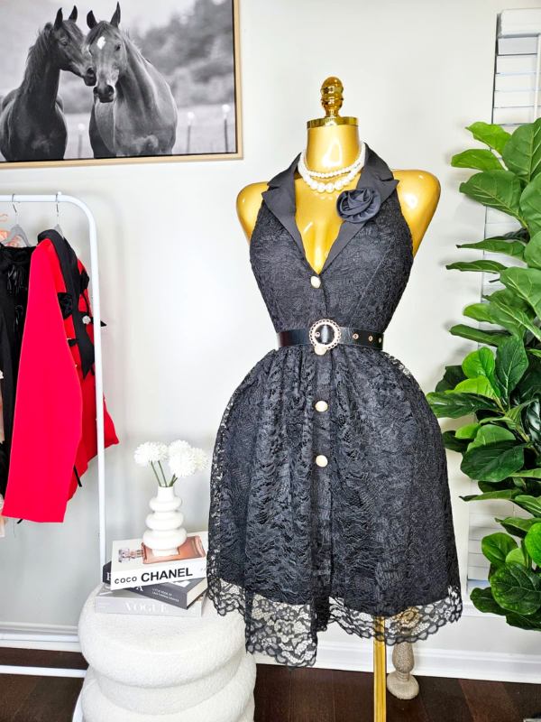 Midnight Belle Lace Couture Dress